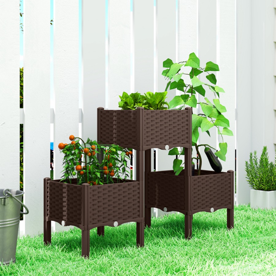Plastic Raised Garden Bed with - огляд і ціна Self-Watering Planter