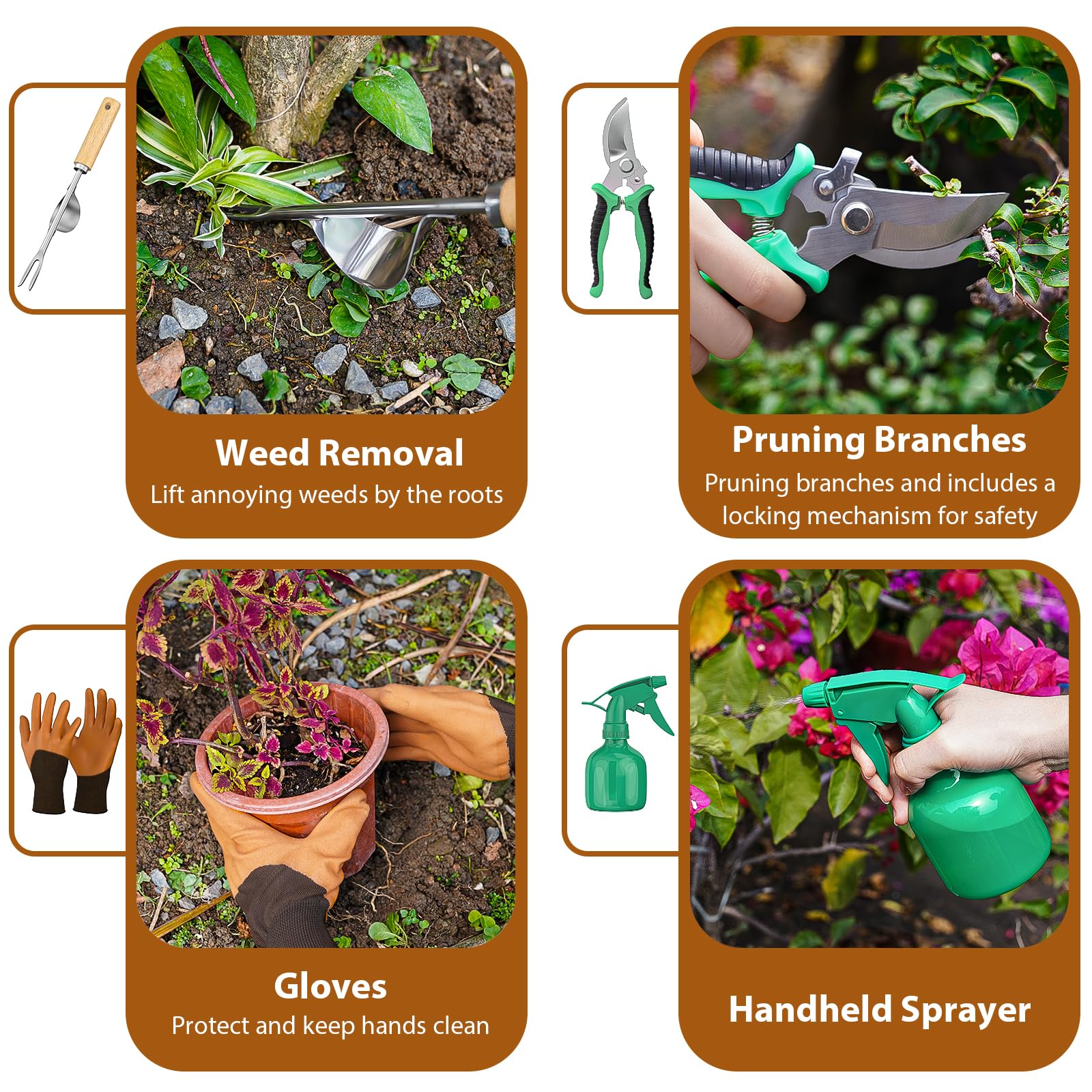 9PCS Stainless Steel Garden Ha - огляд і ціна Spade Digging Fork