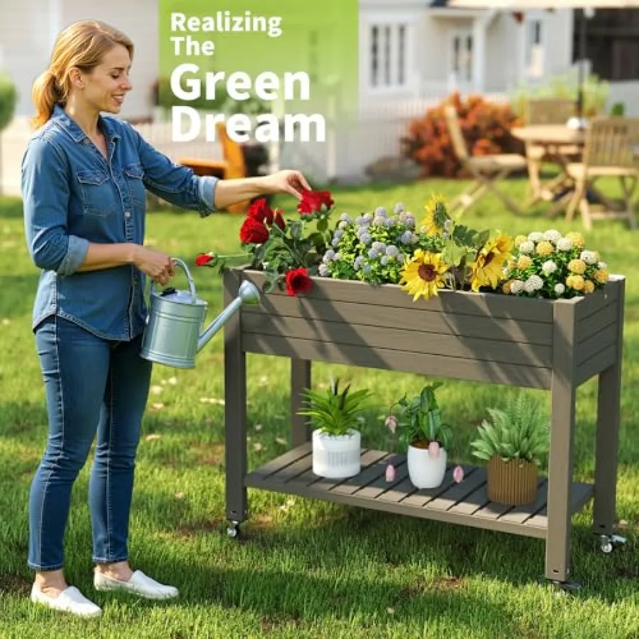 Raised Garden Bed with Legs, 3 - огляд і ціна Self-Watering Planter