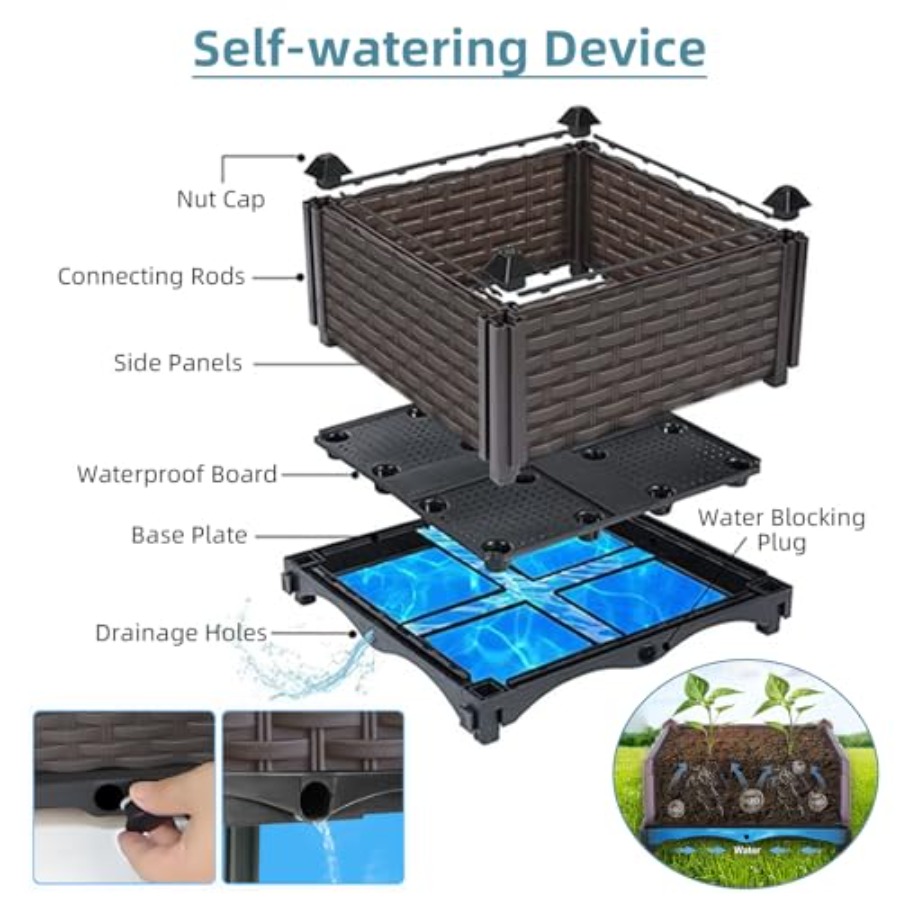 Outdoor self-watering raised p - огляд і ціна Self-Watering Planter