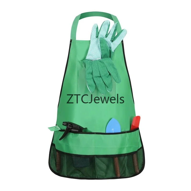 Kids Garden Apron Tool Set wit - огляд і ціна Gardening Tools Girls