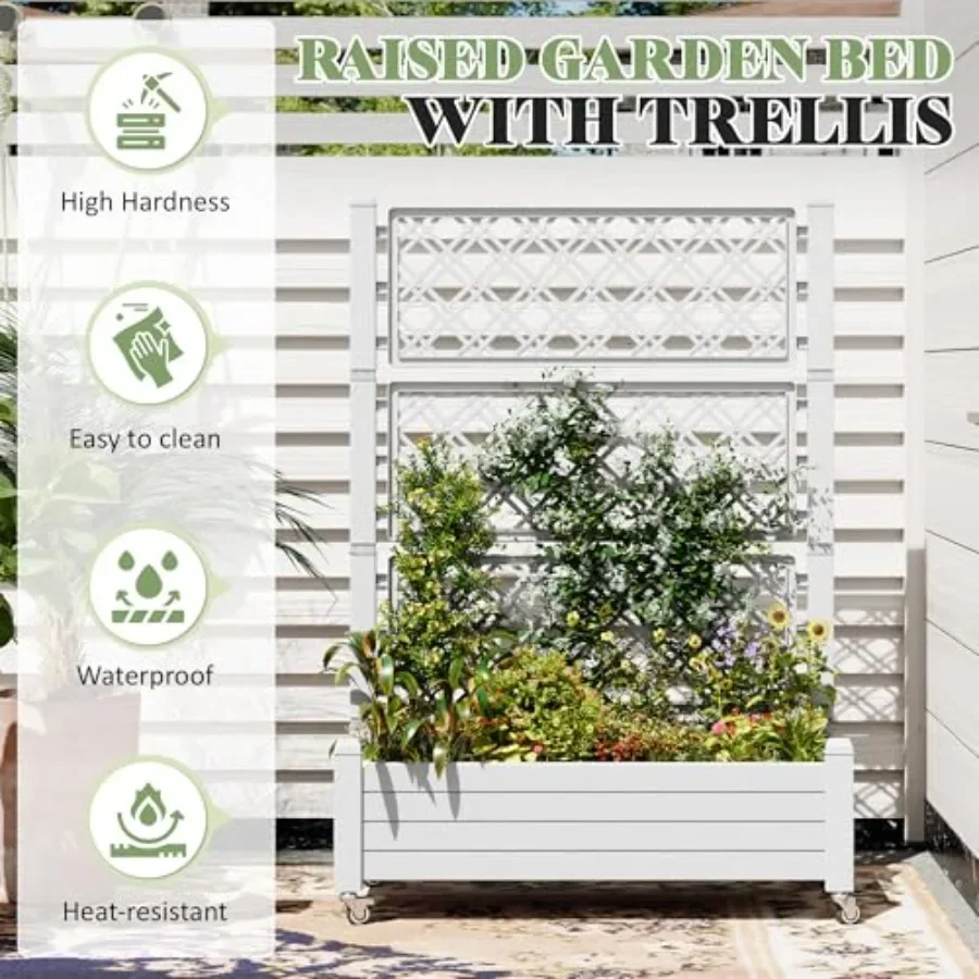 Trellis Raised Garden Bed, Sel - огляд і ціна Self-Watering Planter