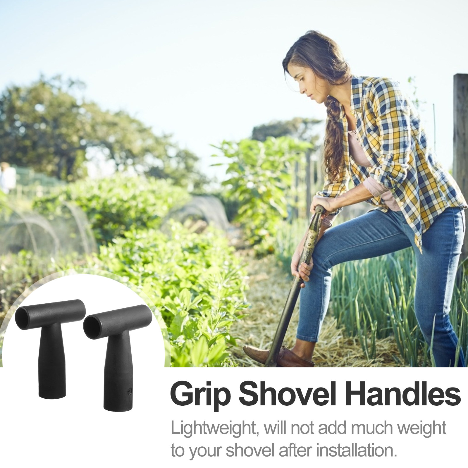 2Pcs T-Style Plastic Shovel Ha - огляд і ціна Spade Digging Fork