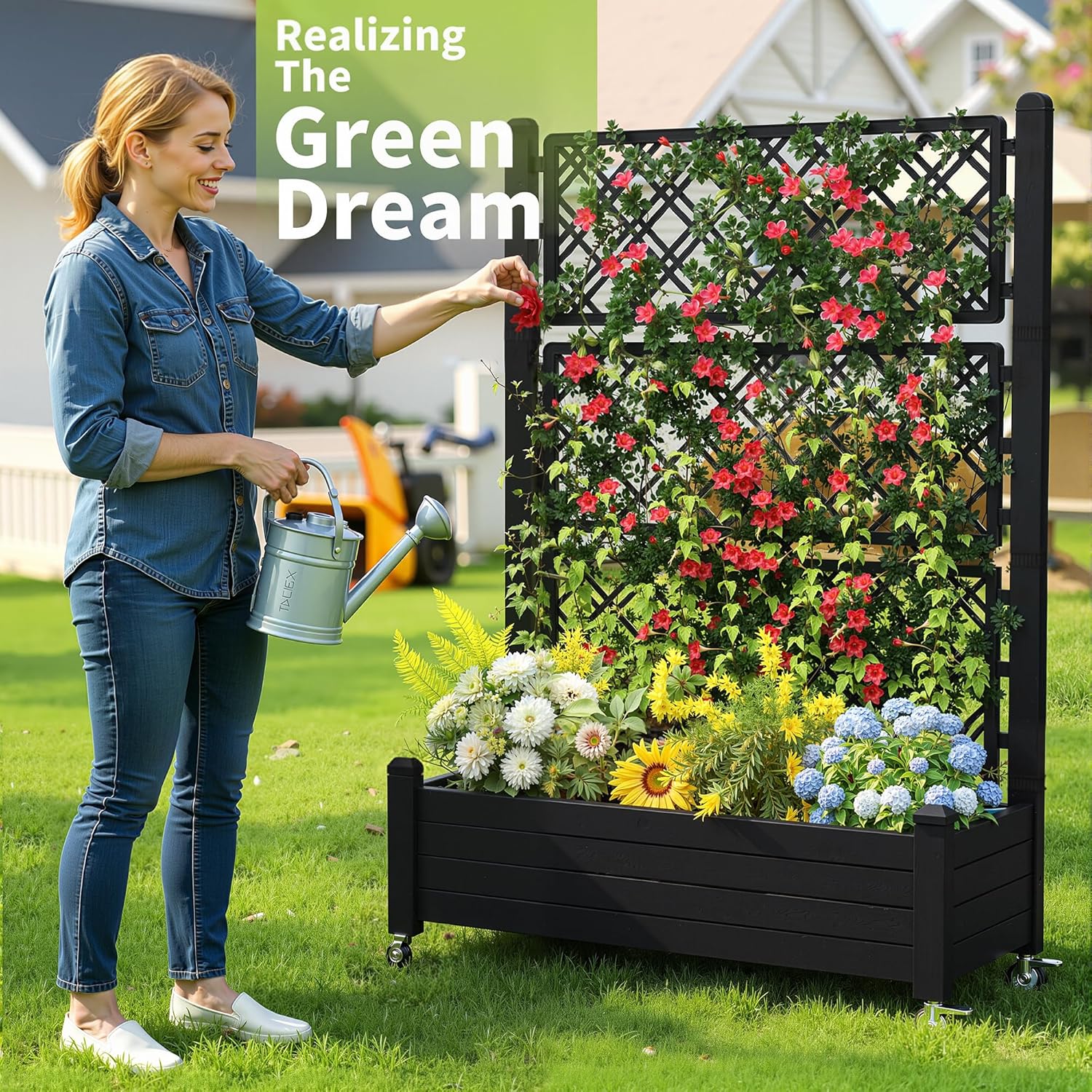 Raised Garden Bed with Trellis - огляд і ціна Self-Watering Planter