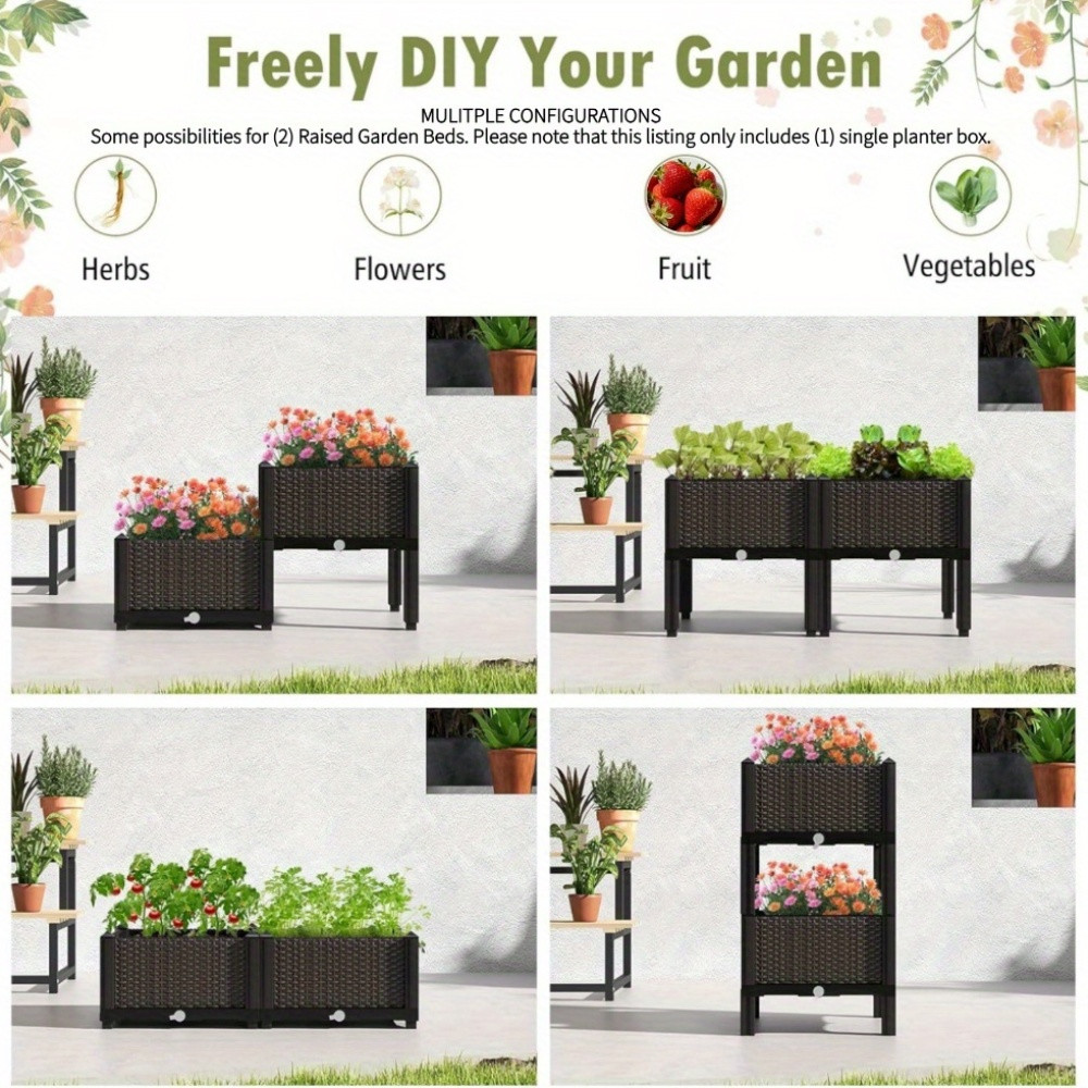 Garden Raised Bed, Elevated Fl - огляд і ціна Self-Watering Planter